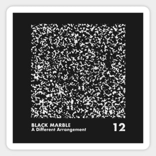 Black Marble / Minimal Graphic Design Tribute Magnet